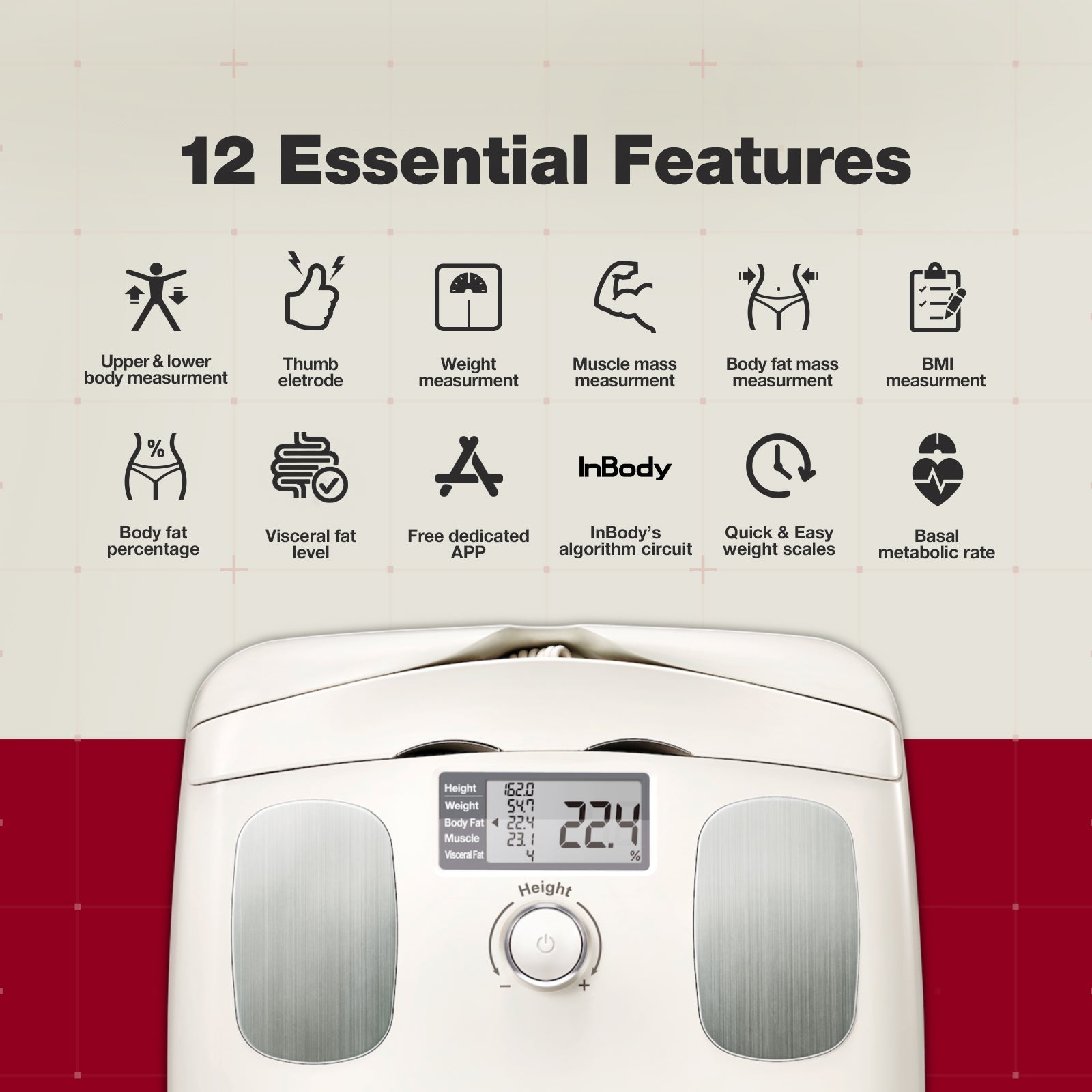 InBodyDial H20N - Beige & White